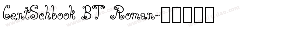 CentSchbook BT Roman字体转换